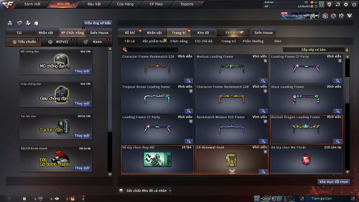 shop acc cf uy tin gia re